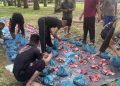 Brimob Batalyon C Pelopor Berbagi Daging Meugang untuk Keluarga Besar dan Insan Pers