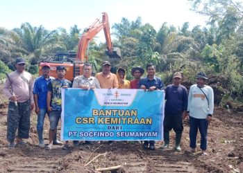 Melalui Program CSR PT Socfindo Seumayam Dukung Program Ketahanan Pangan di Desa Pulo Tengoh 