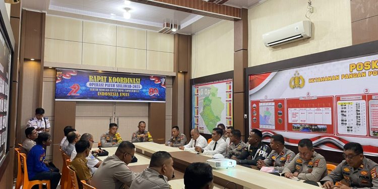 Polres Nagan Raya Matangkan Kesiapan Operasi Patuh Seulawah 2025 Lewat Rapat Koordinasi