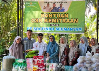 Program CSR Bidang Kesehatan Masyarakat Lingkungan, PT Socfindo Seumayam Kembali Salurkan PMT