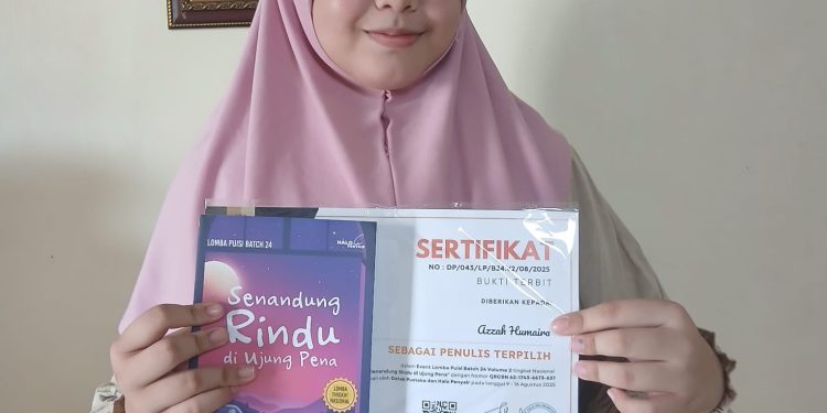 Azzah Humaira Putri Anak Nagan Raya Raih Juara Menulis Puisi Tingkat Nasional     